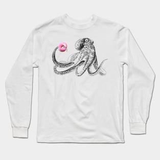 octopus with donut Long Sleeve T-Shirt